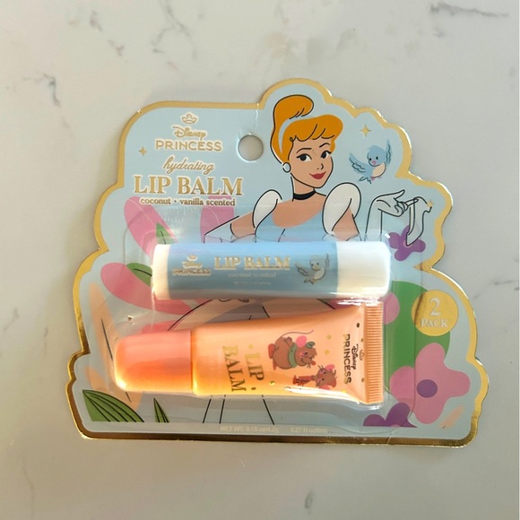 Disney Other - Disney Princess Cinderella Lip Balm Set – Coconut & Vanilla | NWT
